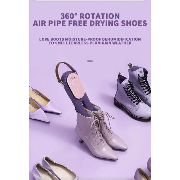 Foldable Electric Clothes Drying Rack with Shoe Dryer and Built-in Timer