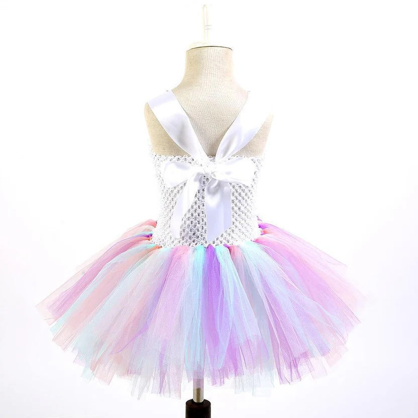 Pastel Princess Gown and Rainbow Unicorn Tutu