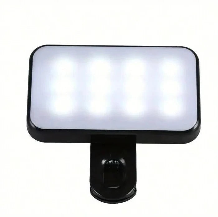 Mobile Phone Clip-On LED Light, LED High Power Rechargeable Clip Fill Video Selfie Light for Phone
