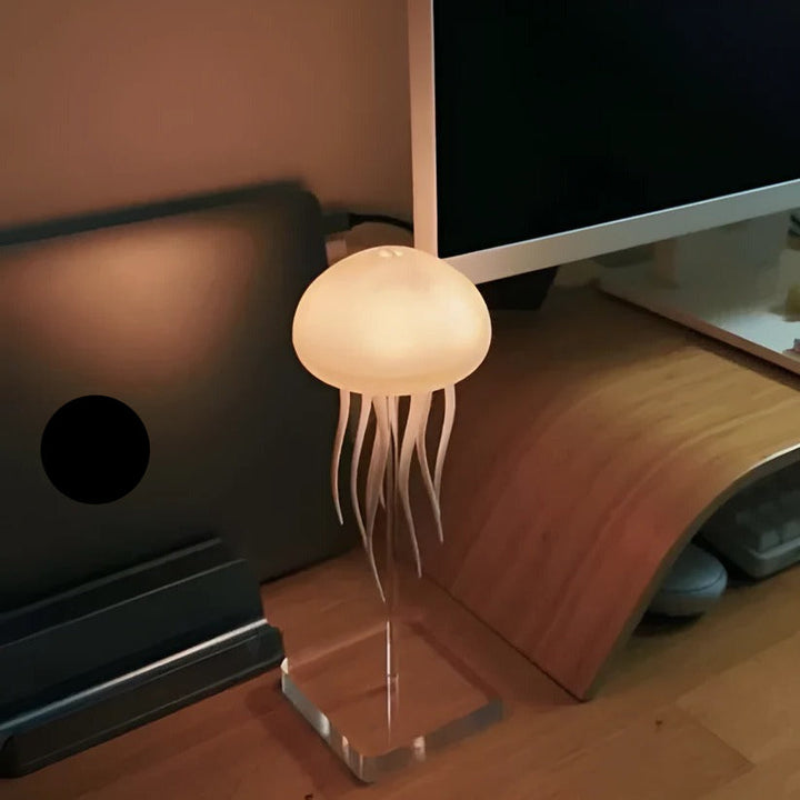 RGB colour Changing Jellyfish Lamp with Voice Control and LED Lighting