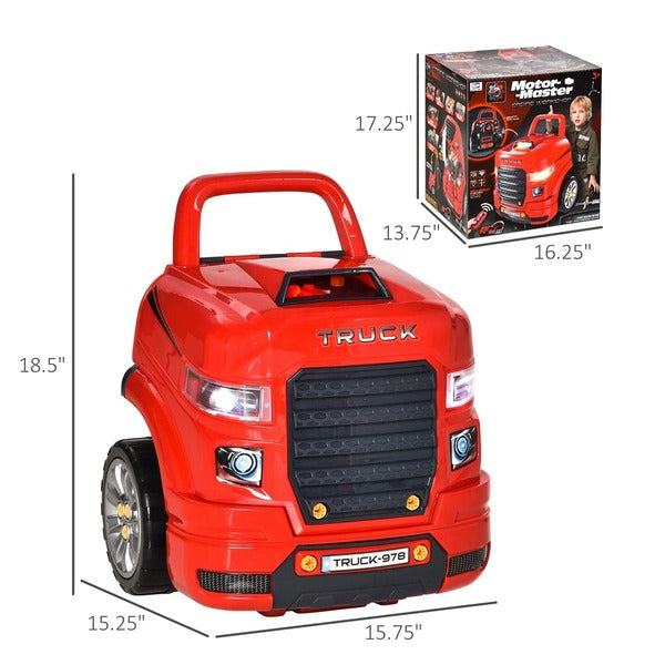 Kids Truck Engine Toy Set for Car Repair and Maintenance Play