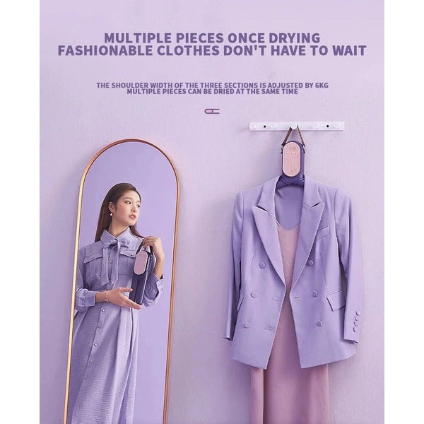 Foldable Electric Clothes Drying Rack with Shoe Dryer and Built-in Timer