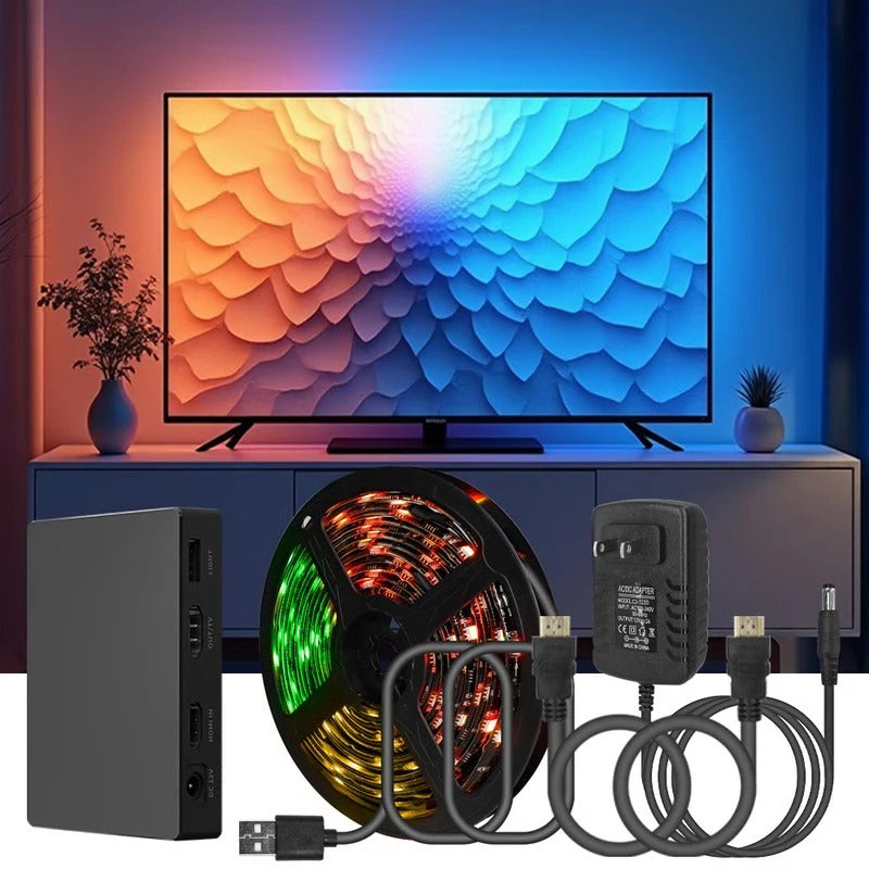 Bias Lighting LED Strip with Screen Sync Technology, Wireless App and Smart Speaker Control