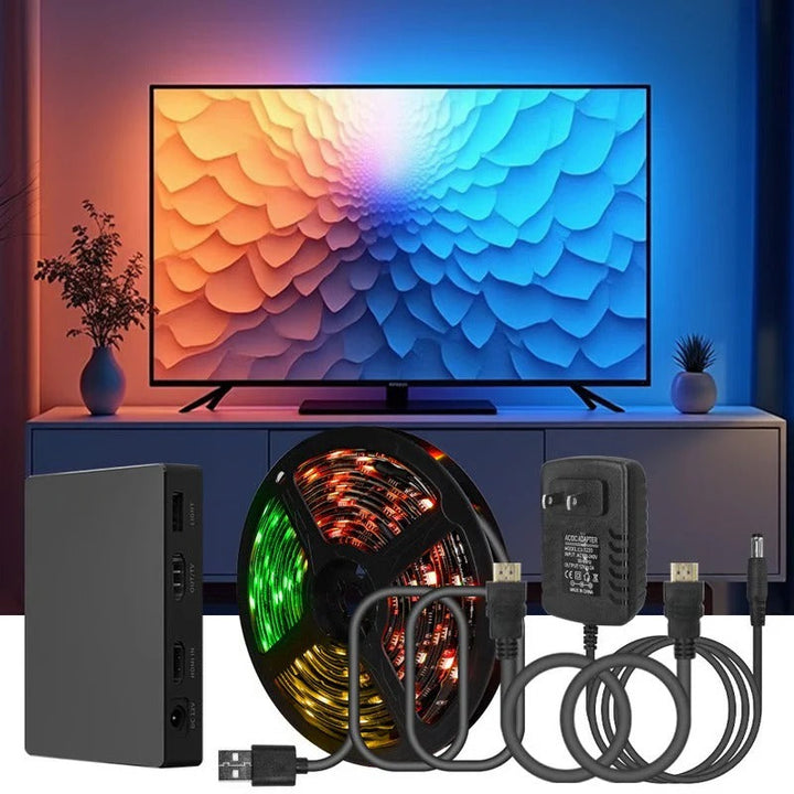 Bias Lighting LED Strip with Screen Sync Technology, Wireless App and Smart Speaker Control