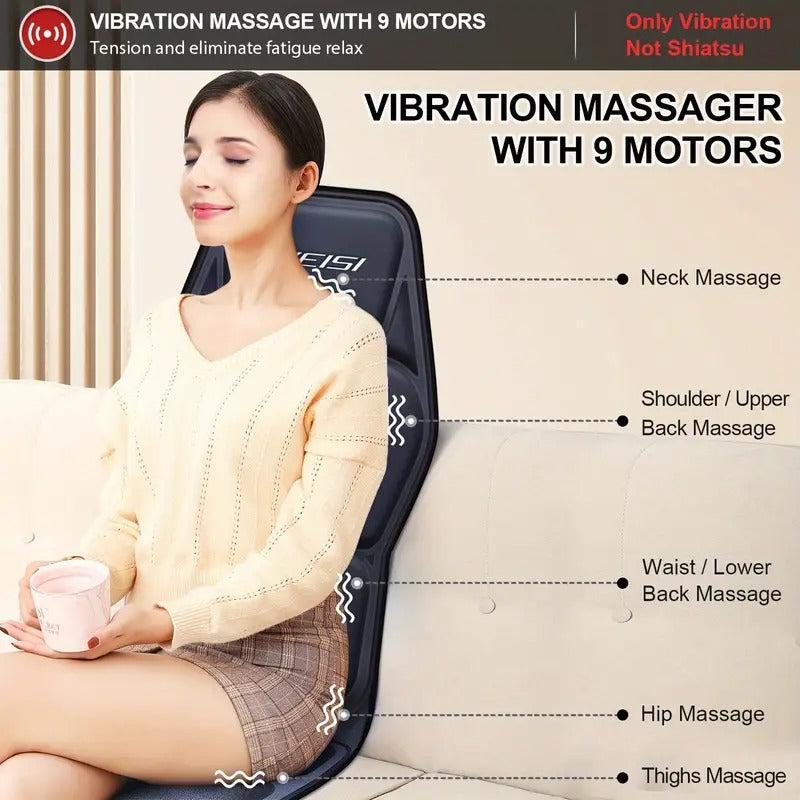 Heated Back Massager with Full Coverage Design
