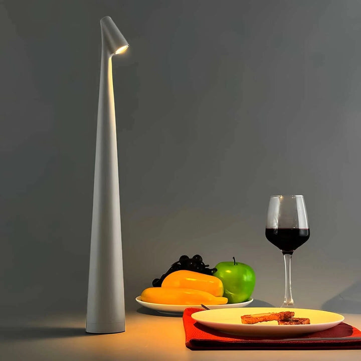 Rechargeable Aluminum Table Lamp with Adjustable Brightness and USB Port