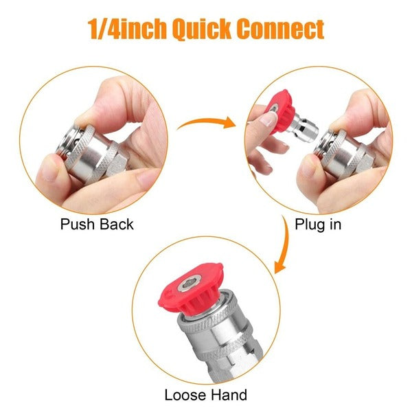 High Pressure Turbo Spray Nozzle with Rotating Tip for Pressure Washers