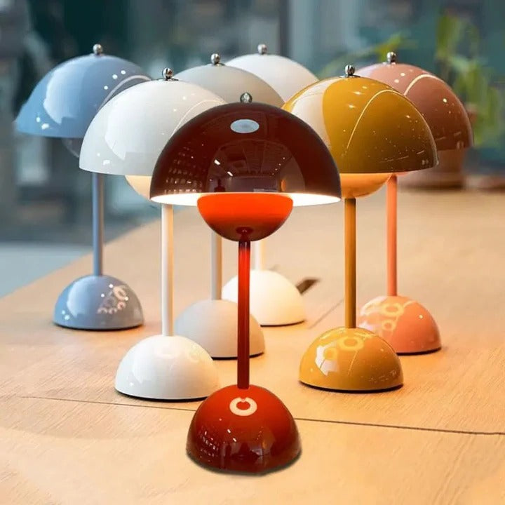 Modern Nordic Mushroom Lamp with Soft Ambient Lighting