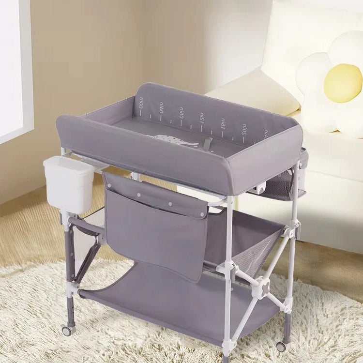 Foldable Baby Changing Table for Bath Use with Height Adjustment