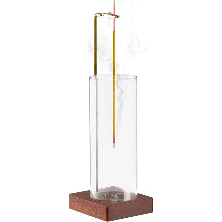Glass Incense Holder with Removable Ash Catcher