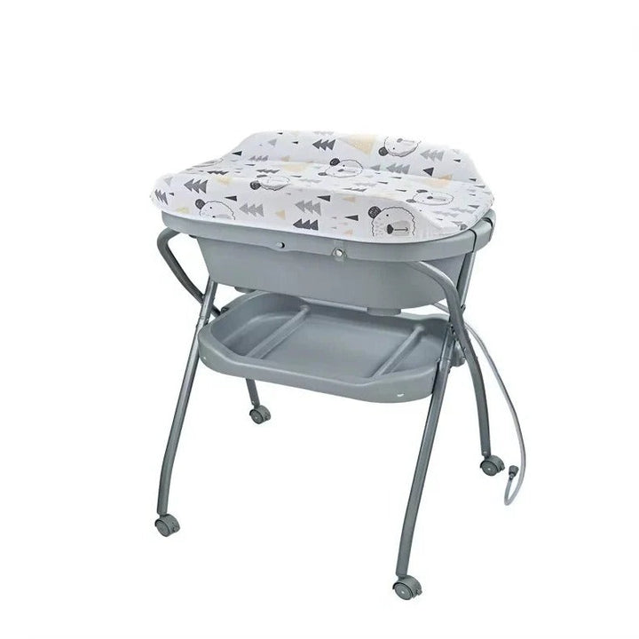 Foldable Baby Changing Table for Bath Use with Height Adjustment