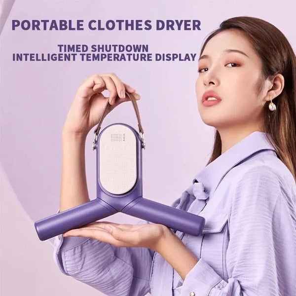 Foldable Electric Clothes Drying Rack with Shoe Dryer and Built-in Timer