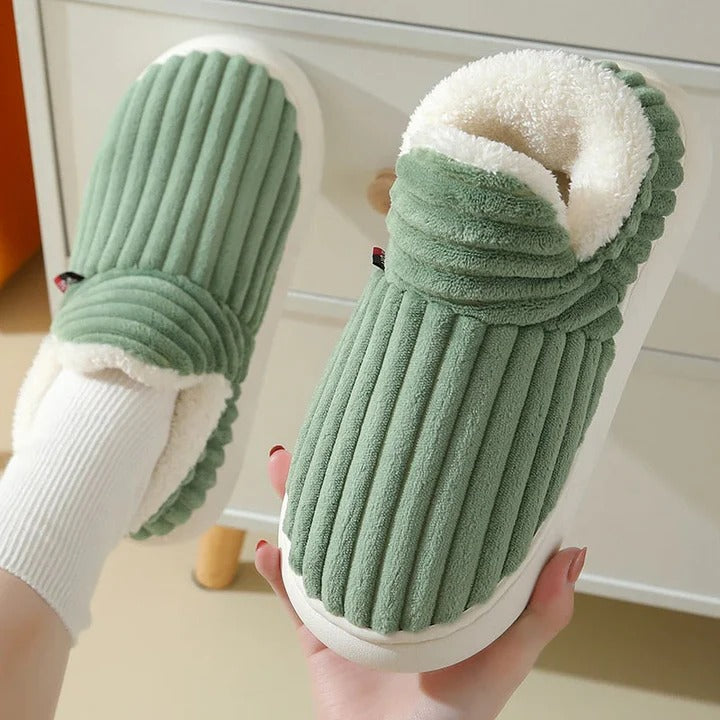 Warm Indoor Slippers with Non-Slip Sole and Soft Lining