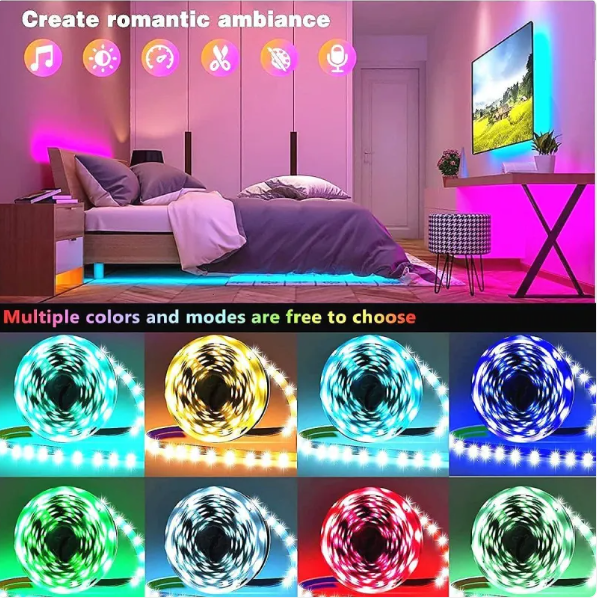 Smart WiFi LED Strip Light Set with App and Remote Control