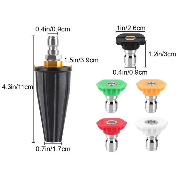 High Pressure Turbo Spray Nozzle with Rotating Tip for Pressure Washers