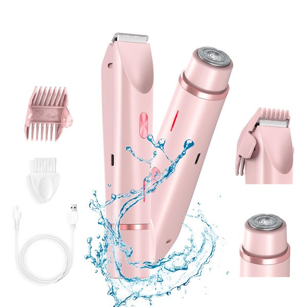 Dual Head Electric Bikini Trimmer for Women, Wet and Dry Waterproof Shaver