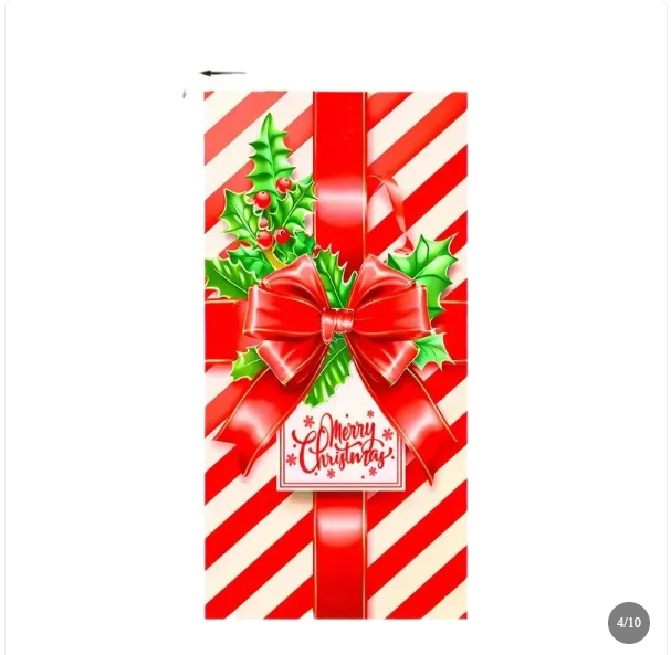 Christmas Door Cover, 3D Holiday Printed Door Decoration, 90 × 180 cm