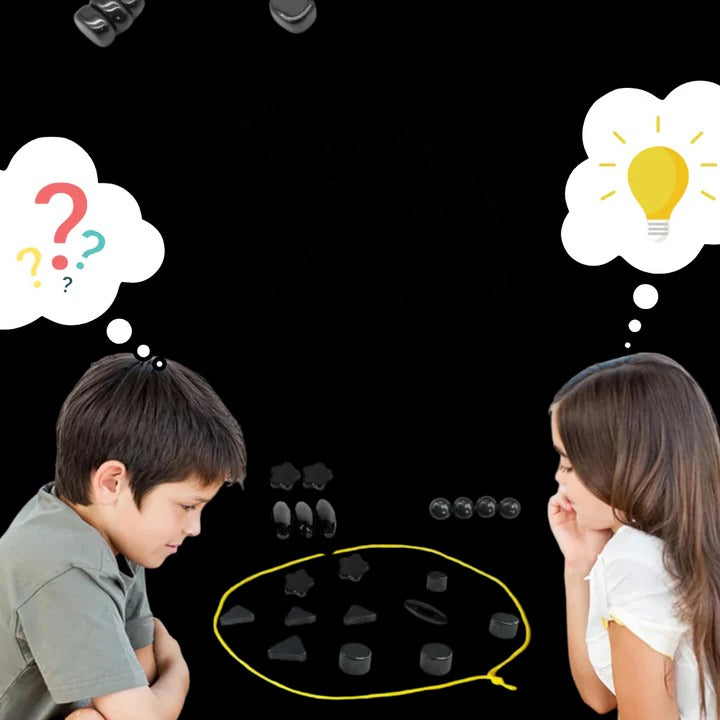 Magnetic Effect Chess Set with 20 Magnetic Stones and Yellow Boundary Rope