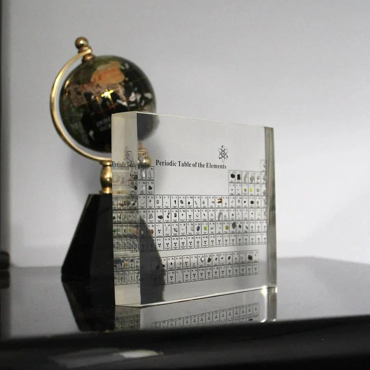 Glass Periodic Table Wall Display for Chemistry Education and Decor