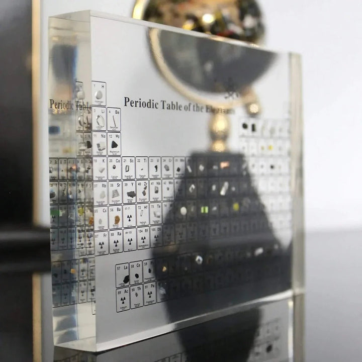 Glass Periodic Table Wall Display for Chemistry Education and Decor