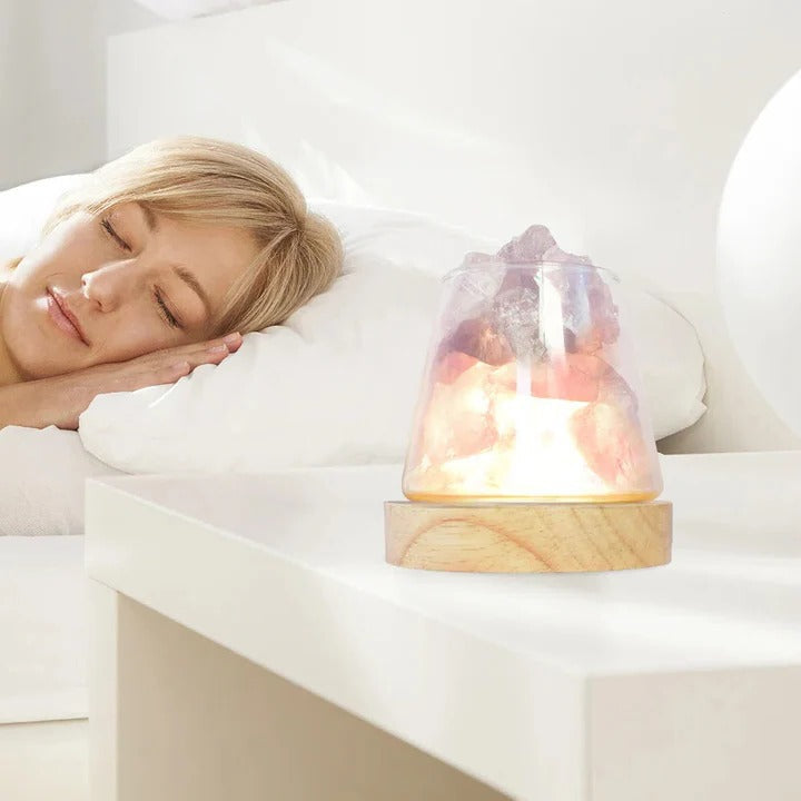 Himalayan Salt Lamp, Crystal Night Light and Essential Oil Diffuser
