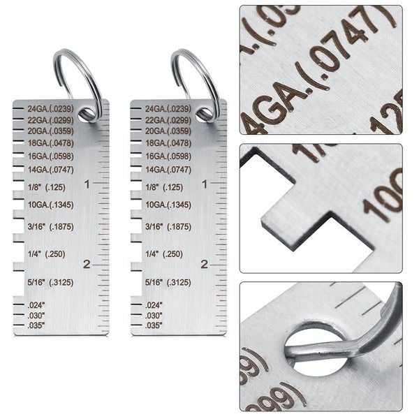 Stainless Steel Sheet Metal and Wire Thickness Gauge for Welding Use