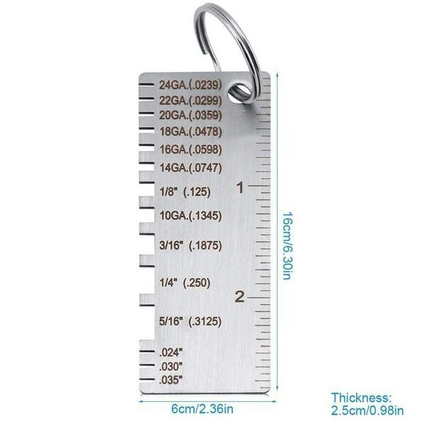Stainless Steel Sheet Metal and Wire Thickness Gauge for Welding Use