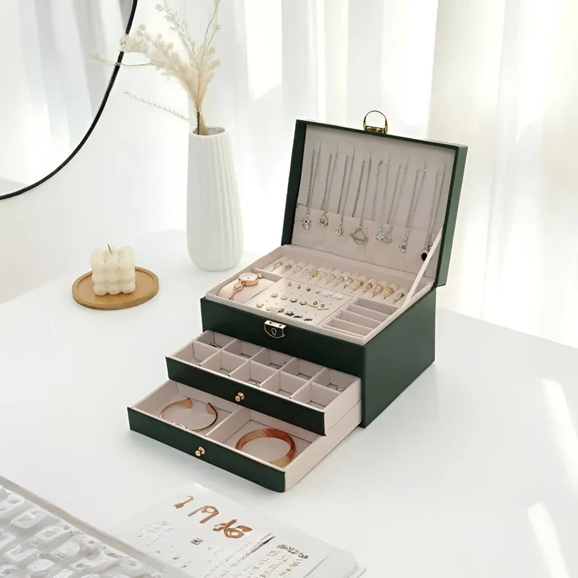 Multilayer jewellery Storage Organizer with Display Case Design