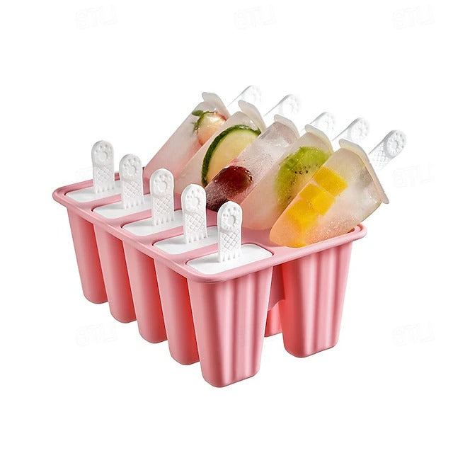 BPA Free Silicone Ice Pop Mold with Sticks for Homemade Popsicles and Frozen Treats