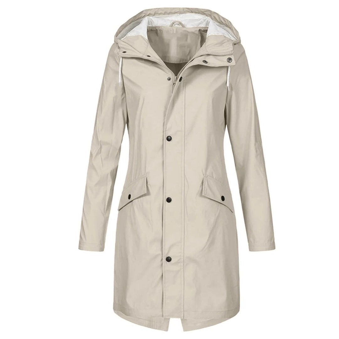 Lightweight Waterproof Rain Jacket for Women with Functional Design