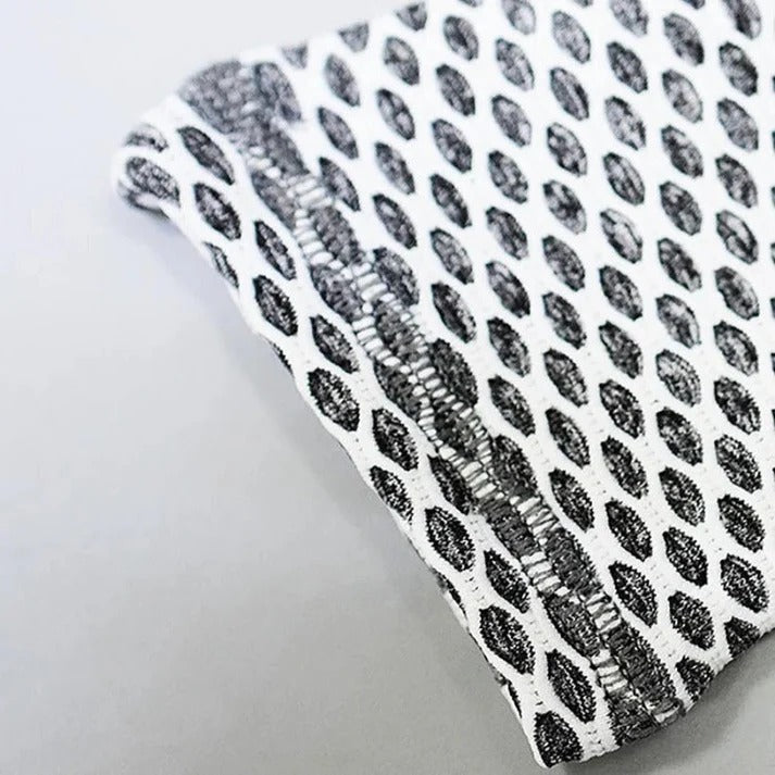 High Waist Gym Leggings with Honeycomb Textured Fabric Design