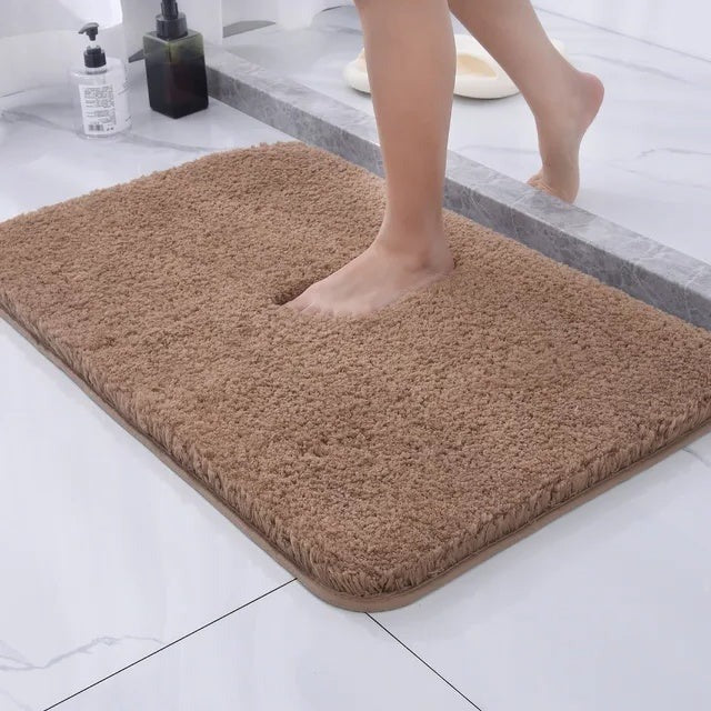 Plush Faux Fur Bath Rug