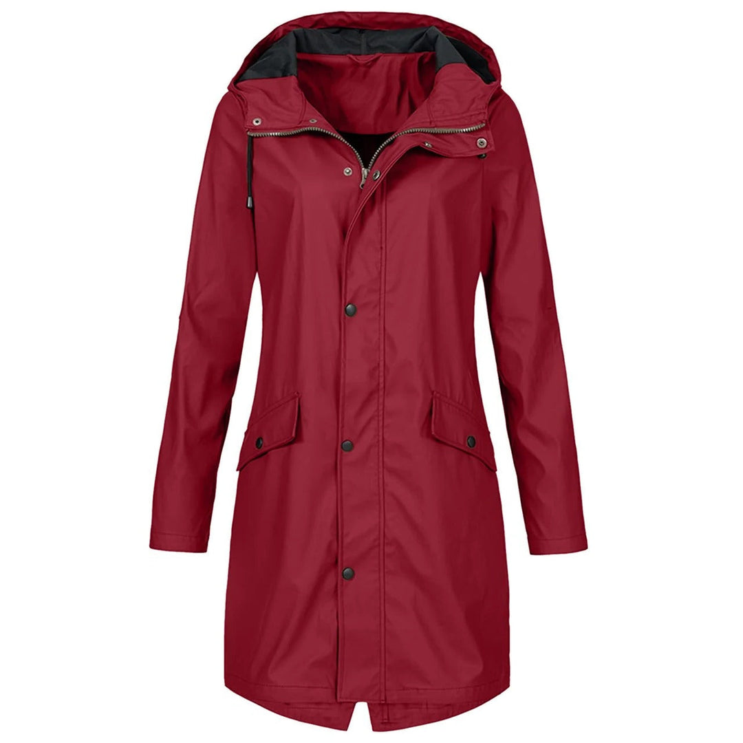 Lightweight Waterproof Rain Jacket for Women with Functional Design