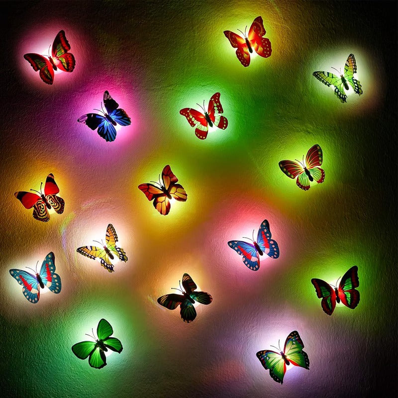 Glowing 3D Butterfly Wall Sculpture with Built-in LED Strip Lights