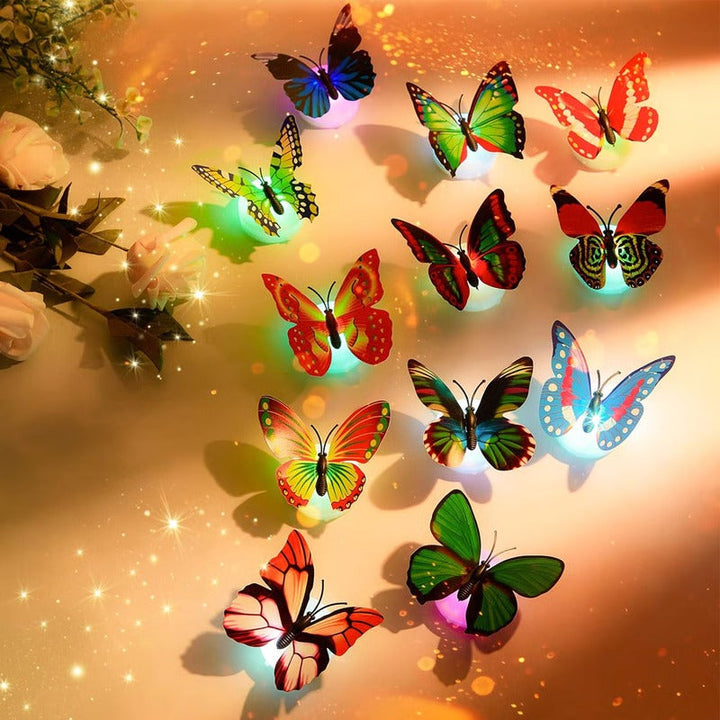 Glowing 3D Butterfly Wall Sculpture with Built-in LED Strip Lights