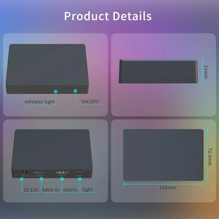 Bias Lighting LED Strip with Screen Sync Technology, Wireless App and Smart Speaker Control