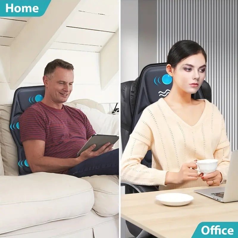 Heated Back Massager with Full Coverage Design
