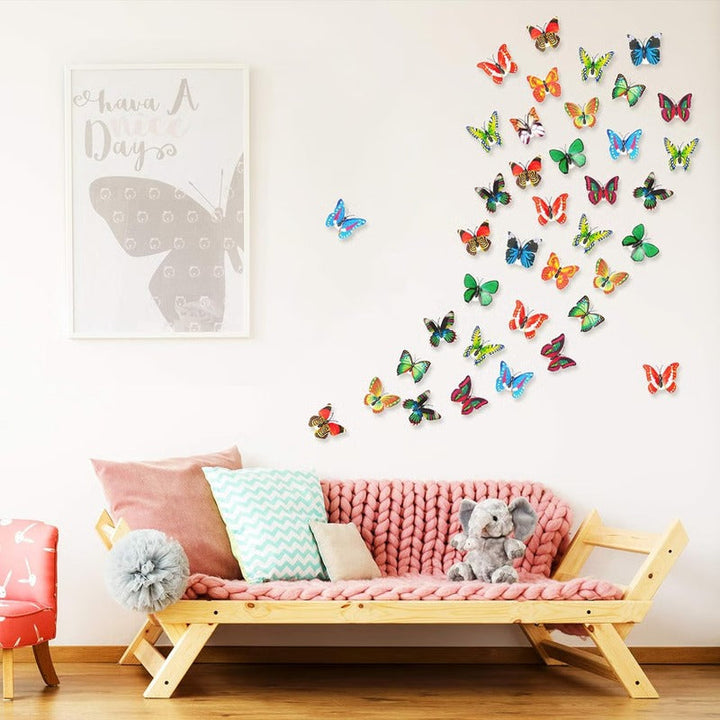 Glowing 3D Butterfly Wall Sculpture with Built-in LED Strip Lights