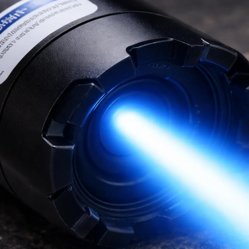 Blue Laser Flashlight with Adjustable Focus for Outdoor Use