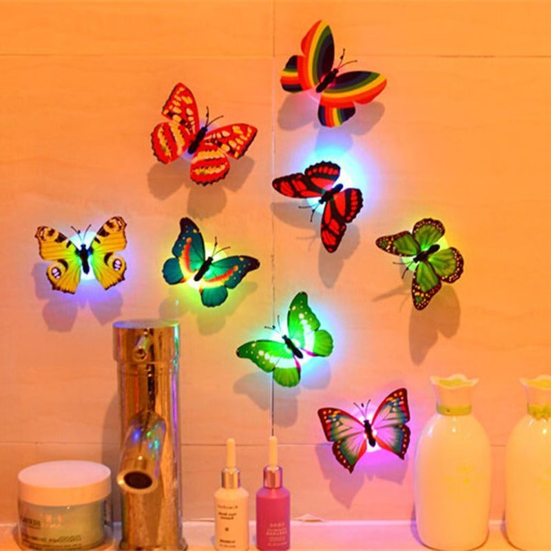 Glowing 3D Butterfly Wall Sculpture with Built-in LED Strip Lights