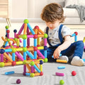 Magnetic Building Blocks Set with Geometric Shapes and Intellectual Development
