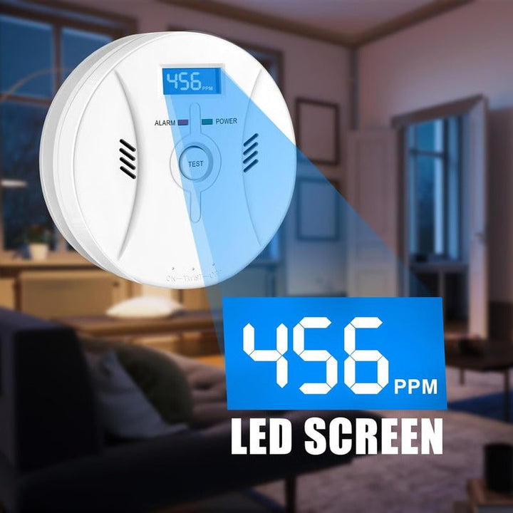 Dual Sensor CO and Smoke Detection Alarm for Bedroom and Kitchen Use