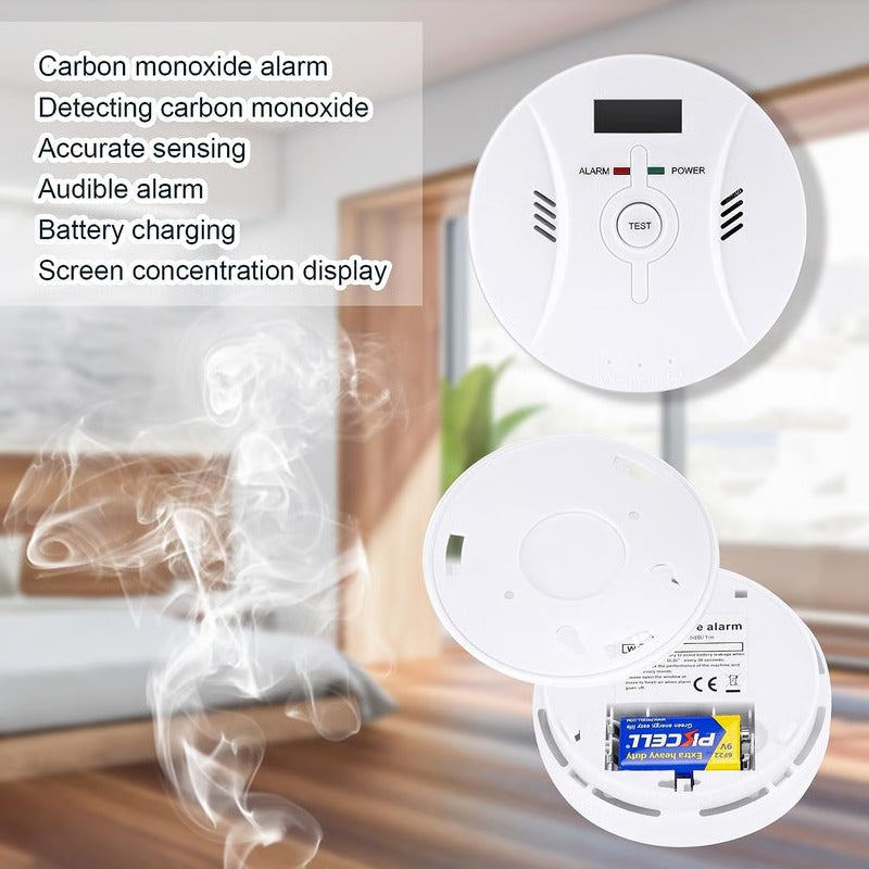 Dual Sensor CO and Smoke Detection Alarm for Bedroom and Kitchen Use