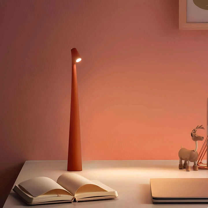 Rechargeable Aluminum Table Lamp with Adjustable Brightness and USB Port