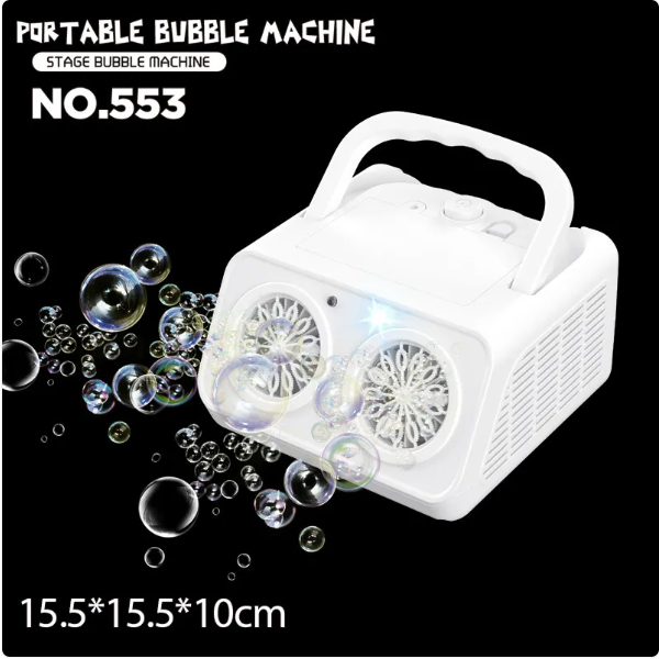 Portable Dual-Fan Bubble Machine