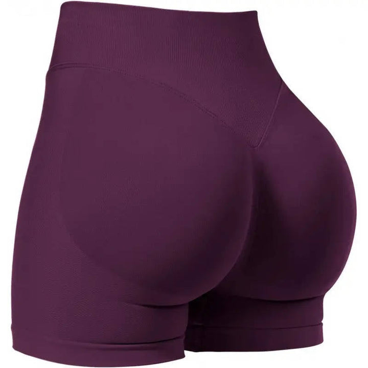 High Waist Seamless Lifting Shorts, Tummy Control Side Ribbed Activewear, Squat Proof Butt Lift Workout Biker Shorts