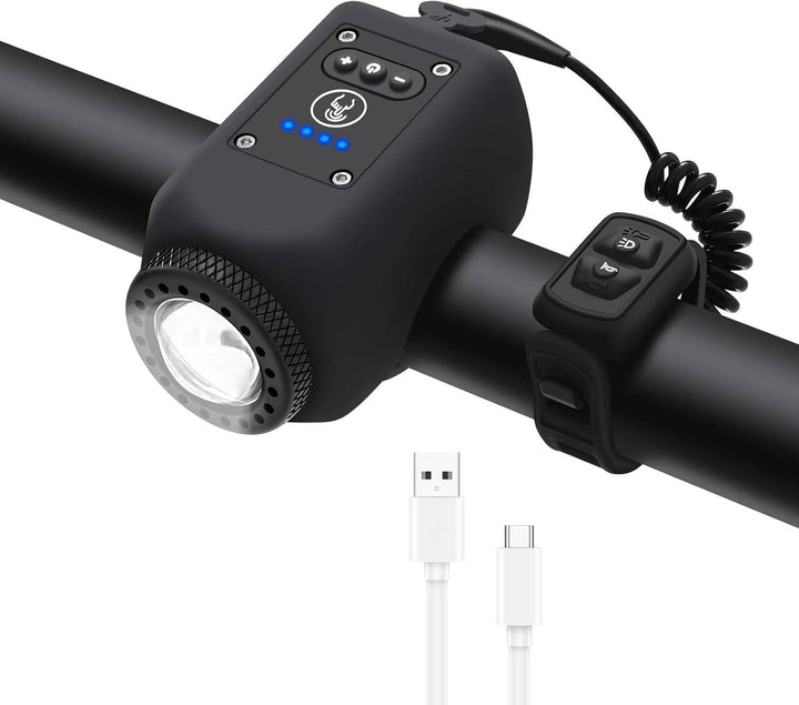 Bike Horn, Bicycle Horn with Large Range Floodlight, IPX5 Waterproof