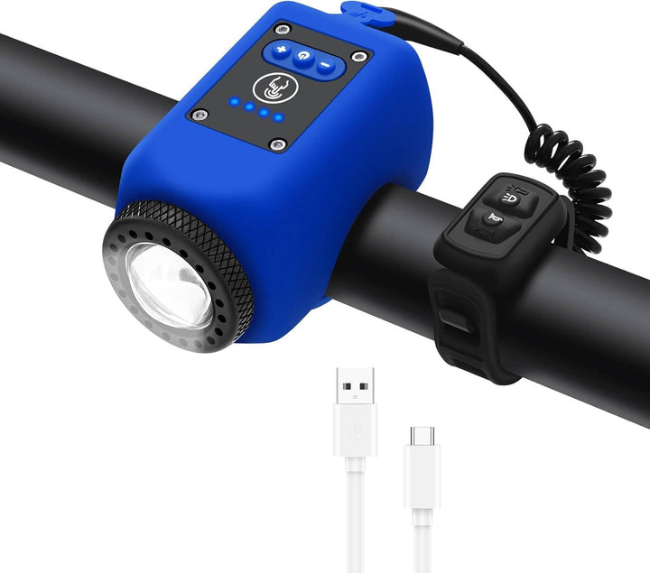 Bike Horn, Bicycle Horn with Large Range Floodlight, IPX5 Waterproof
