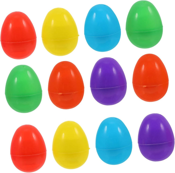 Clear Fillable Plastic Easter Eggs for Crafts and Decorating, Transparent DIY Easter Egg Ornaments for Easter Basket Fillers