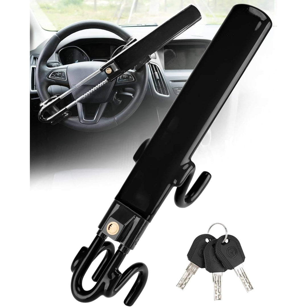 Anti Theft Device for Car, Steering Wheel Car Lock with 3 Keys